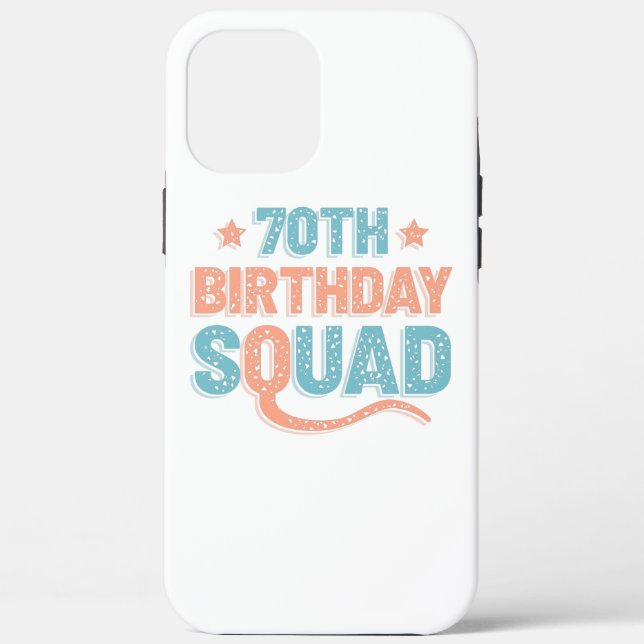 Coques Case-Mate iPhone Colorful Distressed 70th birthday squad (Verso)
