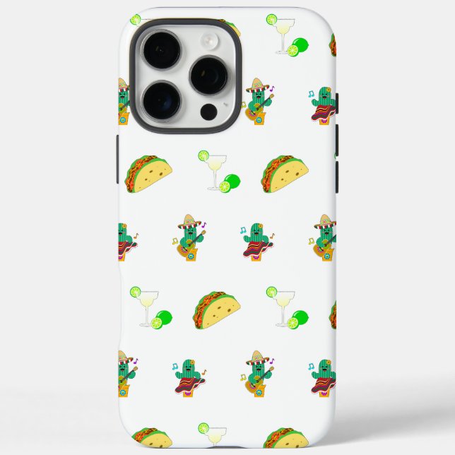 Coques Case-Mate iPhone Colorful Festive Cinco de Mayo 2025 Dancing Cactus (Verso)