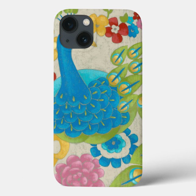 Coques Case-Mate iPhone Colorful Peacock et Fleurs (Verso)