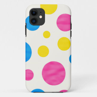 Case-Mate iPhone Case Colorful Polka Dots Pink Blue Yellow Retro