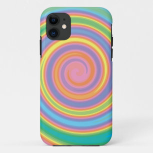 Coque Case-Mate iPhone Colorful psychedelic pinwheel swirl design