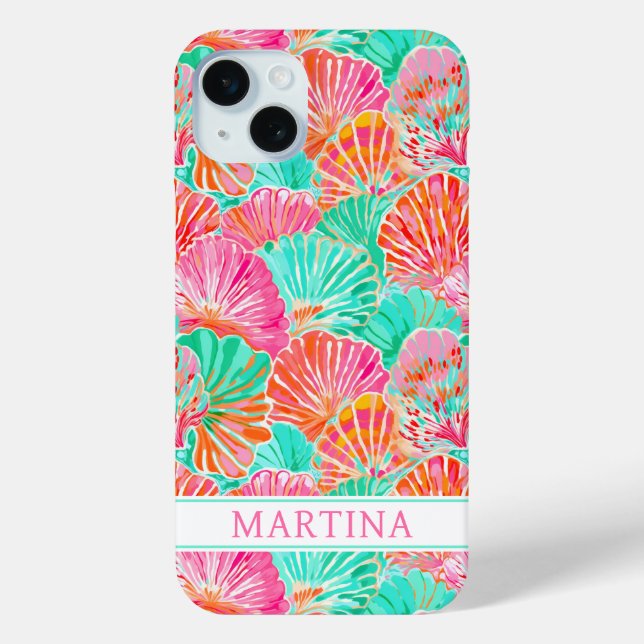 Coques Case-Mate iPhone Colorful Shells Monogrammed (Verso)