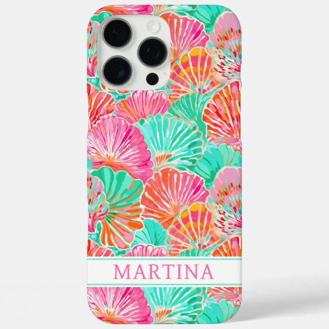 Coques Case-Mate iPhone Colorful Shells Monogrammed (Verso)