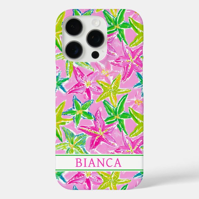 Coques Case-Mate iPhone Colorful Starfish Monogrammed  (Verso)