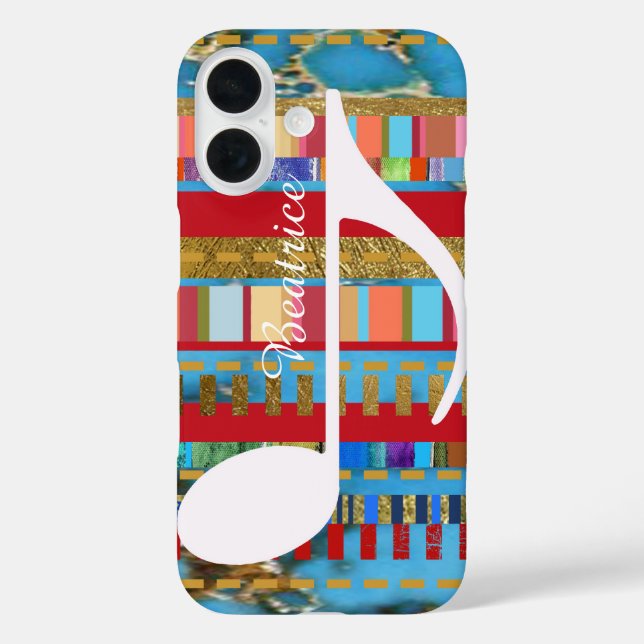 Coques Case-Mate iPhone colors of music personalized (Verso)