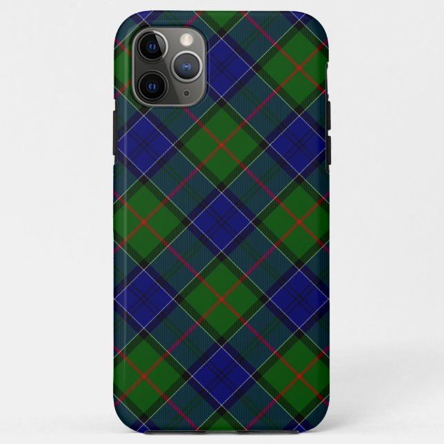 Coques Case-Mate iPhone Colquhoun tartan bleu vert plaid (Dos)