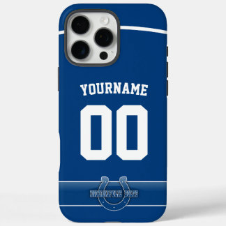 Coque iPhone 16 Pro Max Colts personnalisés Jersey Football américain
