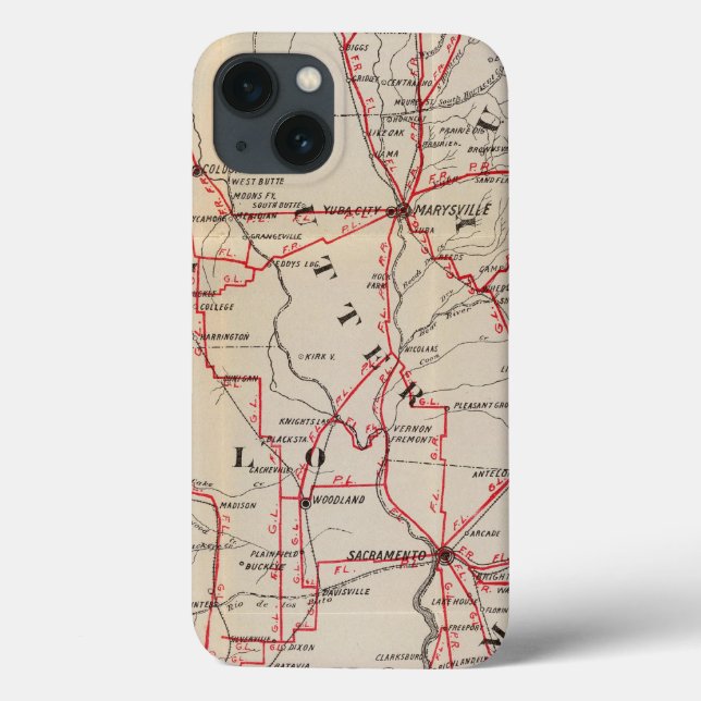Coques Case-Mate iPhone Colusa, Yolo, Napa, butte, Yuba, Sutter, Solano (Verso)