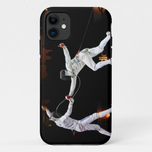 Coque iPhone 11 Combat moderne d'épée de clôture double