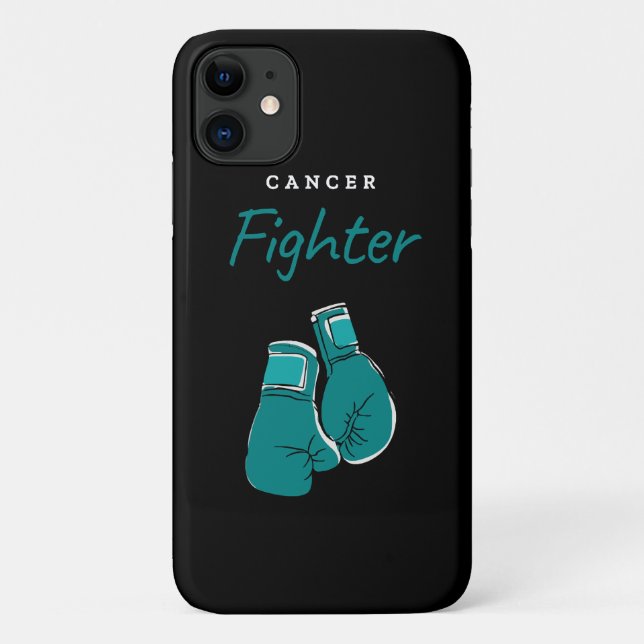 Coques Case-Mate iPhone combattant du cancer, sarcelle (Dos)