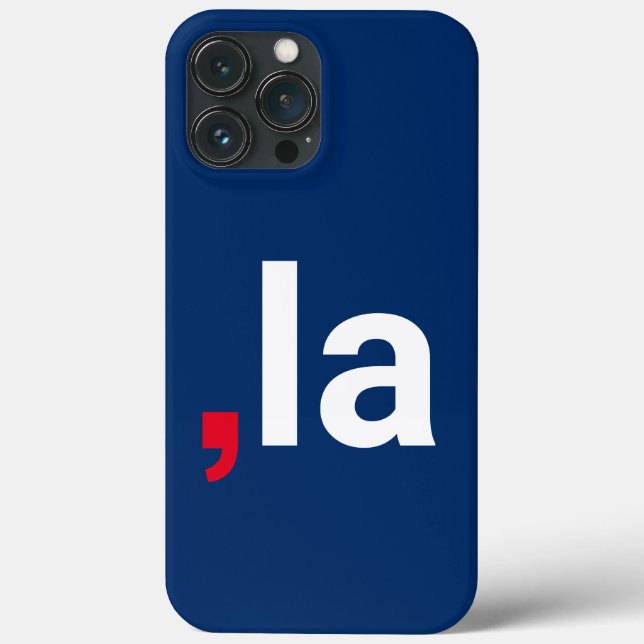 Coques Case-Mate iPhone Comma La kamala prononciation drôle rouge blanc bl (Verso)