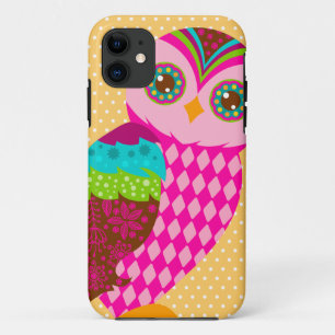 Coques Pour iPhone Comment maintenant hibou rose - pois