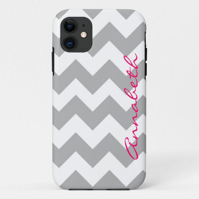Coques Case-Mate iPhone Compagnon gris de cas de l'iPhone 5 de Chevron (Dos)
