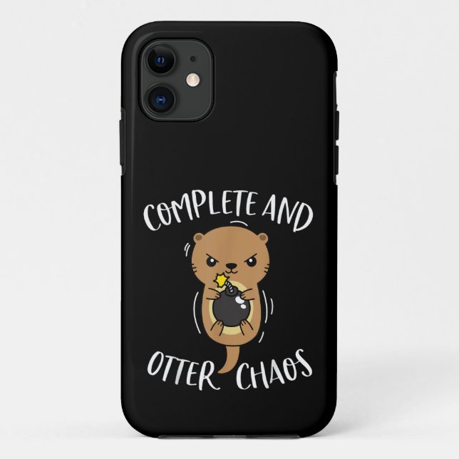 Coques Case-Mate iPhone Complet et Otter Chaos Drôle Mignon Loutre de Mer  (Dos)