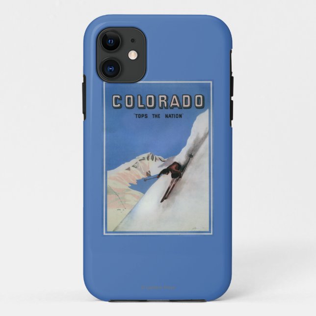 Coques Case-Mate iPhone Complète la nation - affiche promotionnelle de ski (Dos)