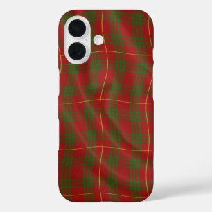 Coque Pour iPhone 16 Composite numérique Effet tartan rouge et vert