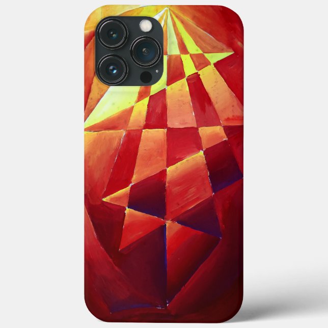 Coques Case-Mate iPhone Composition abstraite dinamique en rouge (Verso)