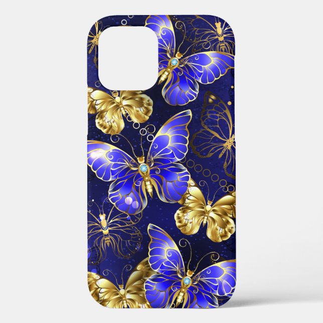 Coques Case-Mate iPhone Composition avec papillons Sapphire (Verso)