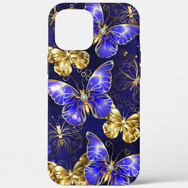 Coques Case-Mate iPhone Composition avec papillons Sapphire (Verso)
