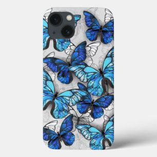 Case-Mate iPhone Case Composition des White and Blue Butterflies