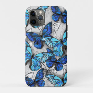 Case-Mate iPhone Case Composition des White and Blue Butterflies