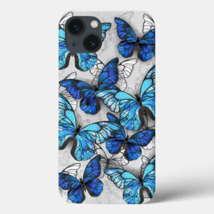 Case-Mate iPhone Case Composition des White and Blue Butterflies