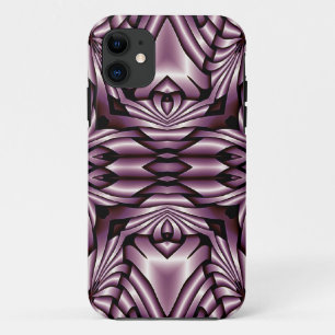Coque Case-Mate iPhone Composition fractale - Kaleidoscope métal rouge