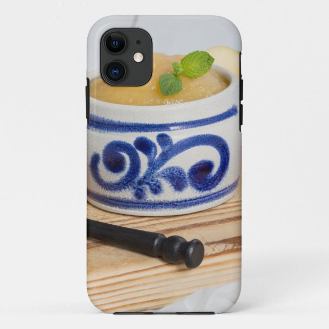 Coques Case-Mate iPhone Compote de pommes à la cannelle dans un bol en grè (Dos)