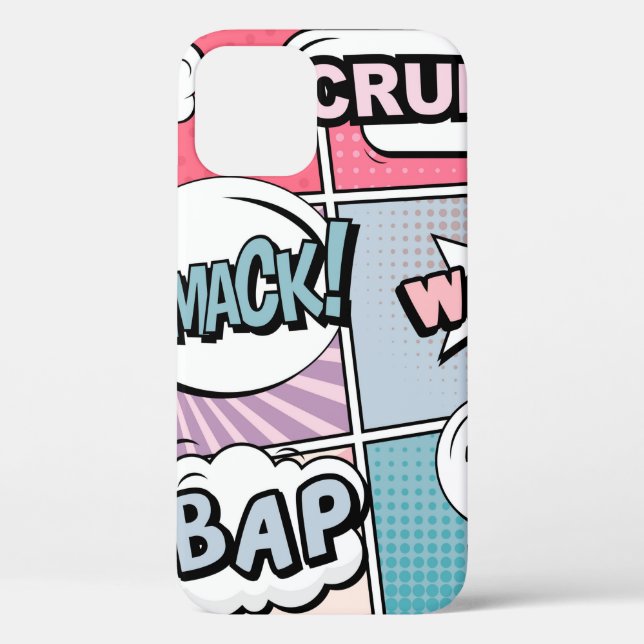 Coques Case-Mate iPhone concept créatif Abstrait comic pop art style blan (Verso)