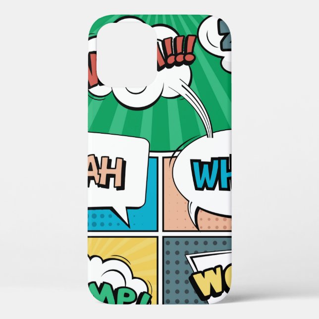Coques Case-Mate iPhone concept créatif Abstrait comic pop art style blan (Verso)