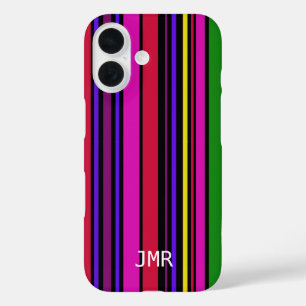 Coque Pour iPhone 16 Concepteur de codes-barres multicolores