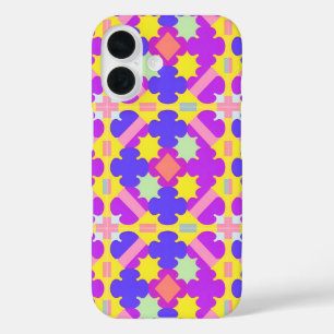 Coque Pour iPhone 16 Conception Abstraite Géométrique Colorée