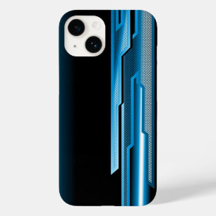 Coque Case-Mate iPhone Conception Abstraite Masculine Bleu Ciel Noir