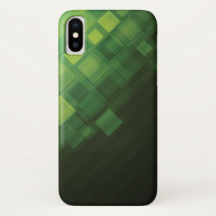 Coque iPhone X Conception abstraite verte de technologie