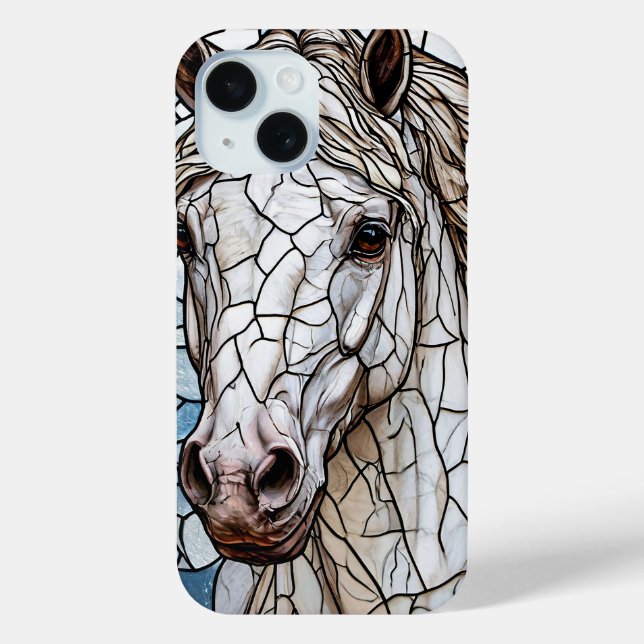 Coques Case-Mate iPhone Conception Amour du Cheval Artistique Cheval Blanc (Verso)