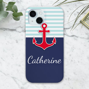Coque Case-Mate iPhone Conception Ancre marine bleu marine