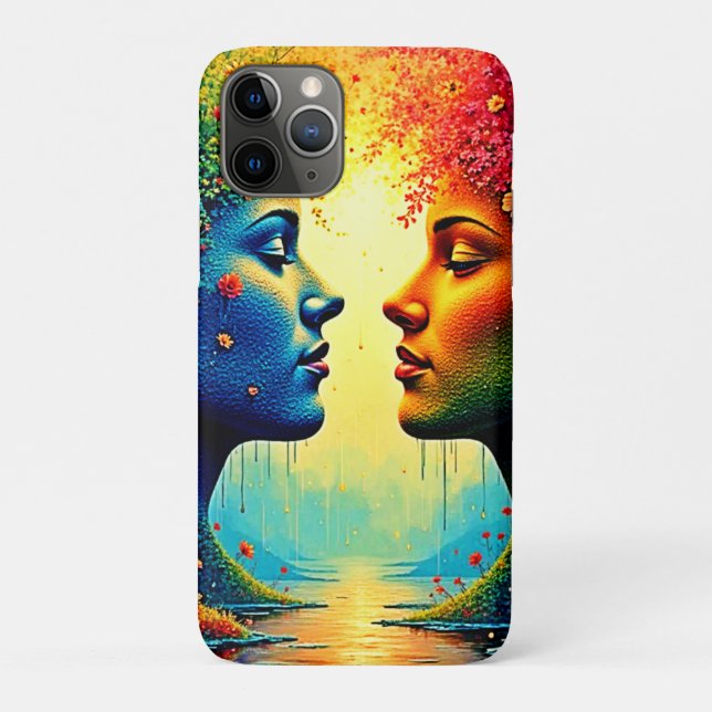 Coques Case-Mate iPhone Conception arc-en-ciel émouvante (Dos)
