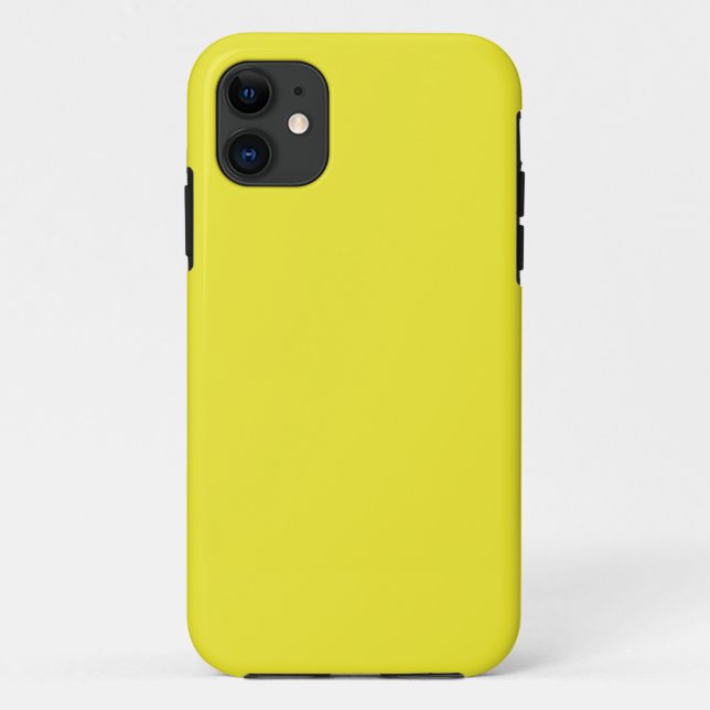 Coques Case-Mate iPhone Conception avec un Arrière - plan jaune et une bor (Dos)