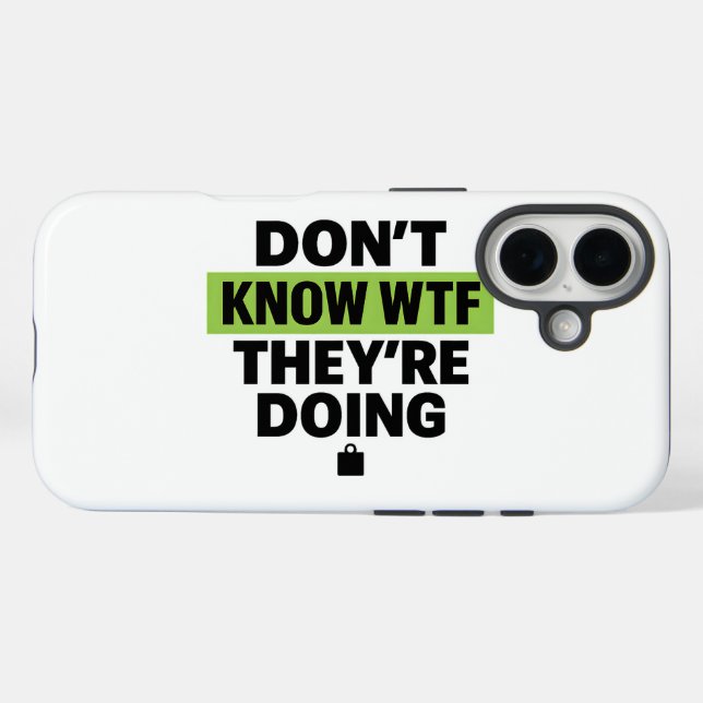 Coques Case-Mate iPhone Conception Brat Green – Aucune idée de ce qu'ils f (Verso (horizontal))