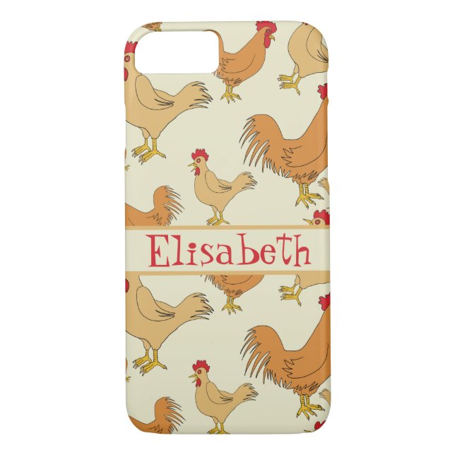 Coques Case-Mate iPhone Conception Brown du poulet Personnaliser (Dos)