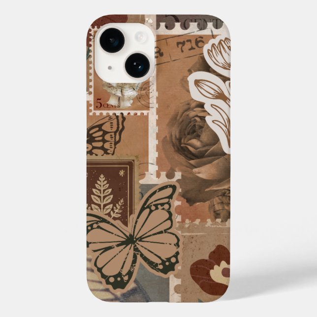 Coques Case-Mate iPhone Conception Brown esthétique vintage (Verso)