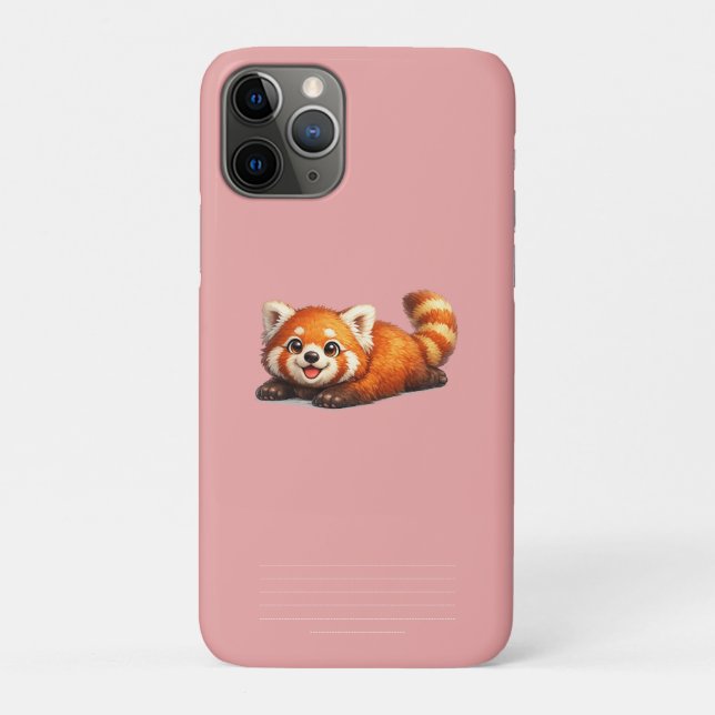 Coques Case-Mate iPhone Conception d'animal mignon de panda rouge relaxant (Dos)