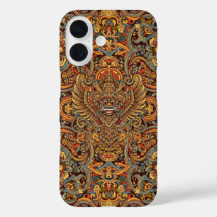 Coque Pour iPhone 16 Conception d'art hindou indigène indonésien