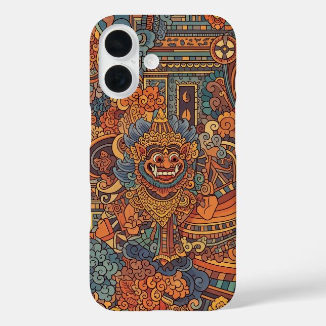 Coques Case-Mate iPhone conception d'art hindou indigène indonésien (Verso)