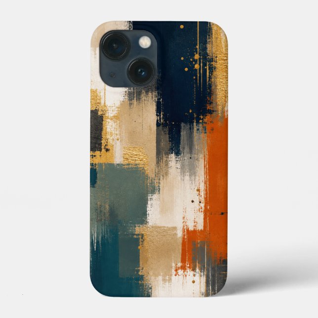 Coques Case-Mate iPhone Conception d'art moderne abstrait de luxe en or et (Verso)
