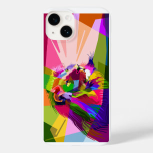 Coque Case-Mate iPhone Conception d'art pop prismatique coloré de lion