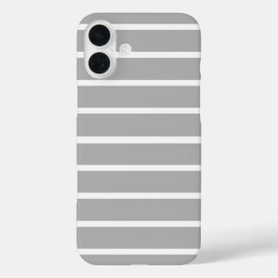 Coque Pour iPhone 16 Plus Conception de bandes grises cendrées