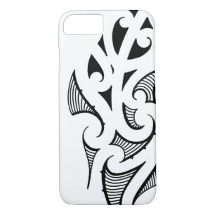Coque iPhone 7 Conception de base de koru de motif maori de forme