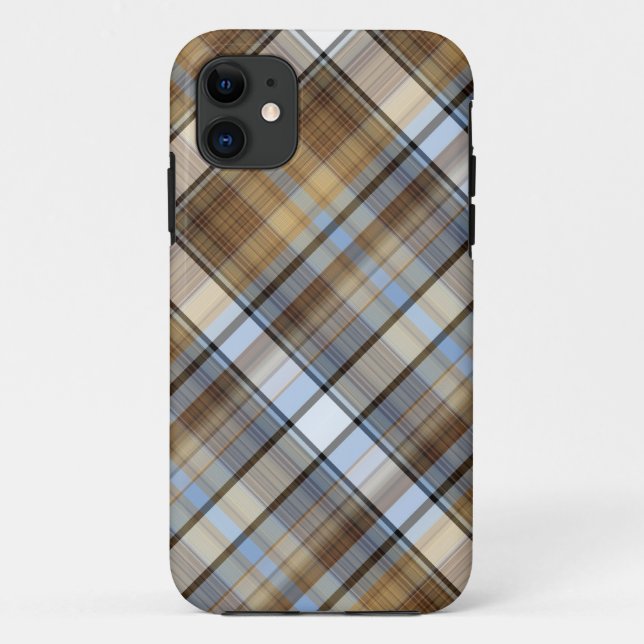 Coques Case-Mate iPhone Conception de brun, bleu-clair et blanche de (Dos)