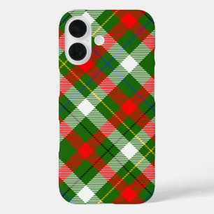 Coque Pour iPhone 16 Conception de carreaux en flanelle rouge vert blan